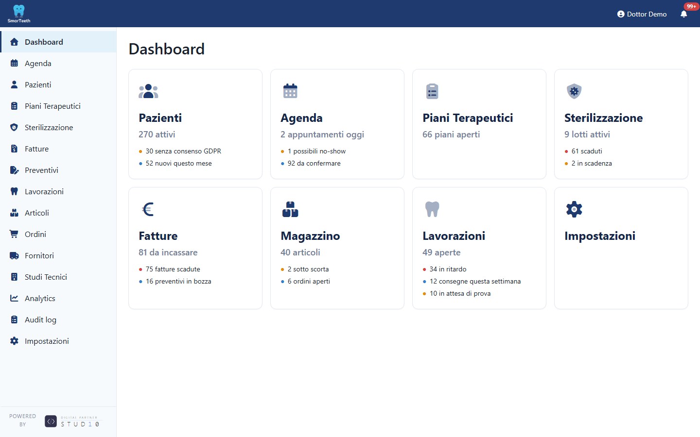 SmarTeeth dashboard